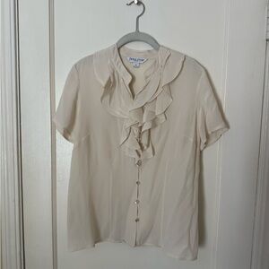 Pendleton Cream Ruffle Blouse